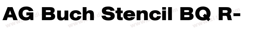 AG Buch Stencil BQ R字体转换